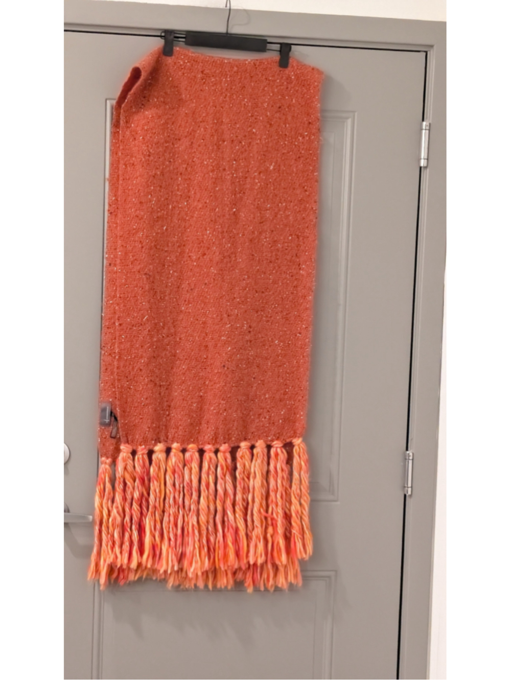 Women's Anthropologie One Size Orange Red Knit Scarf